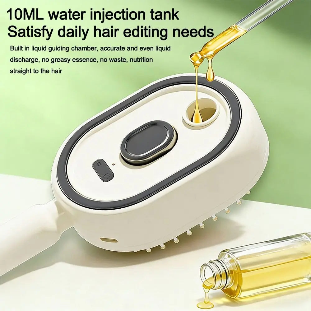 New Electric Hair Care Spray Massage Comb Anti-static Self-cleaning Spray Airbag Combs Hair Oil Applicator Women Girls