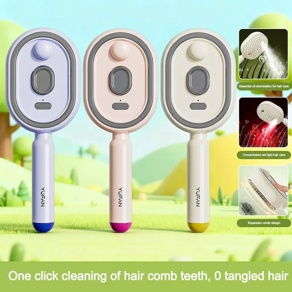 New Electric Hair Care Spray Massage Comb Anti-static Self-cleaning Spray Airbag Combs Hair Oil Applicator Women Girls