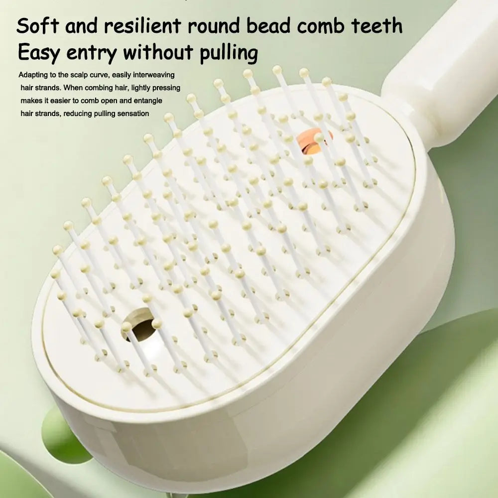 New Electric Hair Care Spray Massage Comb Anti-static Self-cleaning Spray Airbag Combs Hair Oil Applicator Women Girls